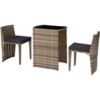 Tectake Outdoor Furniture Set - Brown Tectake Outdoor Furniture Set - Brown