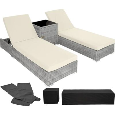 Tectake TT403770 - Sun Lounger - Adjustable, Modern, Outdoor Tectake TT403770 - Sun Lounger - Adjustable, Modern, Outdoor