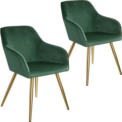 Tectake Samt-Designersessel Set - Wohnzimmermöbel Tectake Samt-Designersessel Set - Wohnzimmermöbel