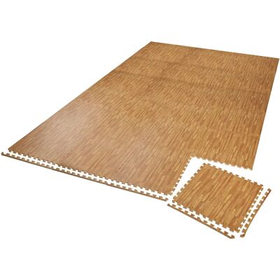 Tectake Gym-Matten - Interlock-Set 24 - Holzdekor - Bodenschutz Tectake Gym-Matten - Interlock-Set 24 - Holzdekor - Bodenschutz
