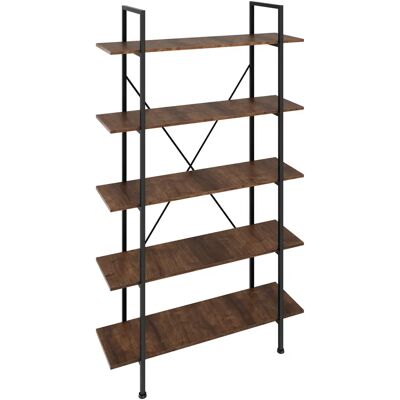 Tectake Glasgow Shelf - Industrial Dark Wood, 5 Shelves Tectake Glasgow Shelf - Industrial Dark Wood, 5 Shelves