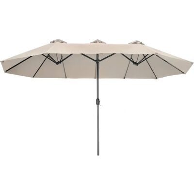 Tectake Silia 460x270cm Doppelgartenparasol - Beige Tectake Silia 460x270cm Doppelgartenparasol - Beige