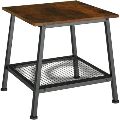 Tectake Bedside Table Bedford - Industrial Dark Wood - Side Table Tectake Bedside Table Bedford - Industrial Dark Wood - Side Table