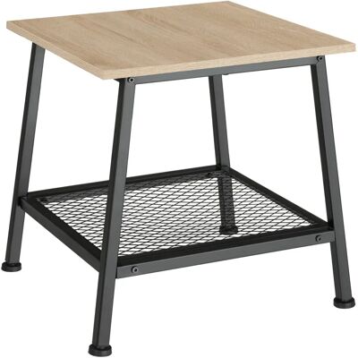 Table d'appoint Bedford en bois clair industriel - Publicité Table d'appoint Bedford en bois clair industriel - Publicité
