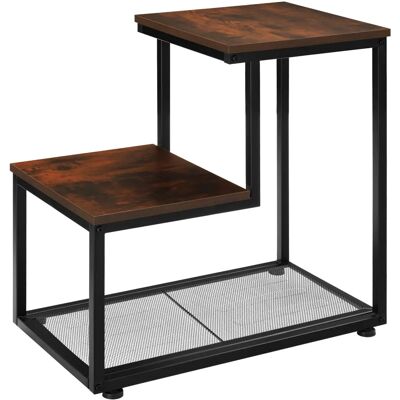 TecTake 404271 Industrial Dark Wood Side Table - Side Table TecTake 404271 Industrial Dark Wood Side Table - Side Table