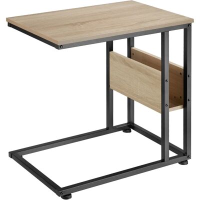 Table d'appoint Wigan en bois clair industriel Tectake - Publicité Table d'appoint Wigan en bois clair industriel Tectake - Publicité