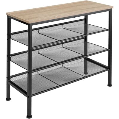 Tectake Modèle 404284 Organisateur de chaussures - Bois industriel clair - Publicité Tectake Modèle 404284 Organisateur de chaussures - Bois industriel clair - Publicité