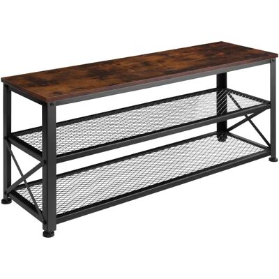 TecTake 404289 Organisateur de Chaussures - Bois Foncé Industriel - Publicité TecTake 404289 Organisateur de Chaussures - Bois Foncé Industriel - Publicité