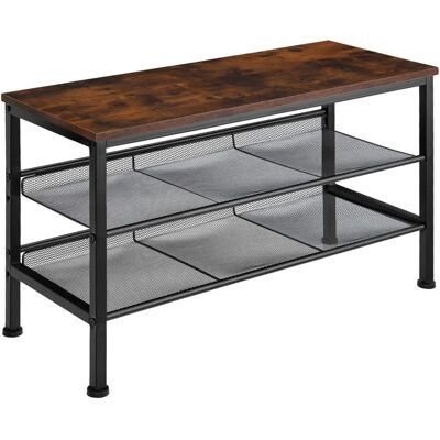 TecTake 404291 Organisateur de chaussures - Bois foncé industriel - Publicité TecTake 404291 Organisateur de chaussures - Bois foncé industriel - Publicité