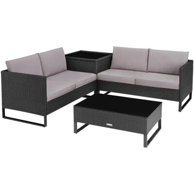TecTake Sofaset - Schwarz - Garten Rattan Möbel TecTake Sofaset - Schwarz - Garten Rattan Möbel