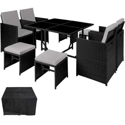 Tectake Garden Set - Black/Grey - 4-8 People Tectake Garden Set - Black/Grey - 4-8 People