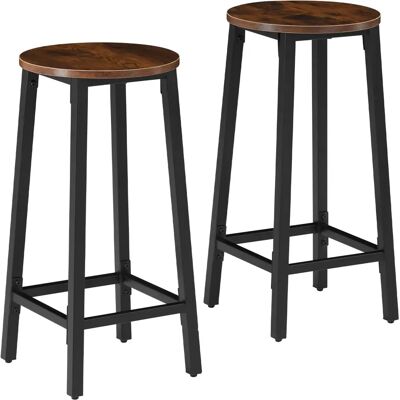 TecTake 404332 Industriele Donkere Hout Barkrukken Set TecTake 404332 Industriele Donkere Hout Barkrukken Set