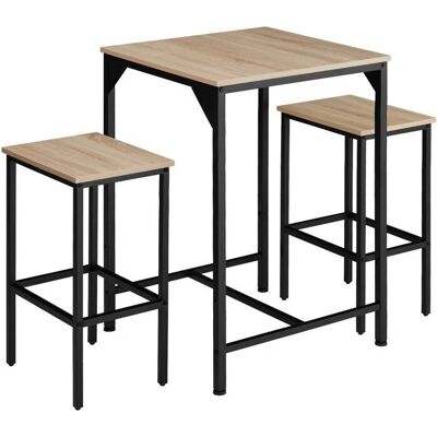 Tectake Inverness Ess- und Stühle-Set - Industrieholz - 3-teilig Tectake Inverness Ess- und Stühle-Set - Industrieholz - 3-teilig