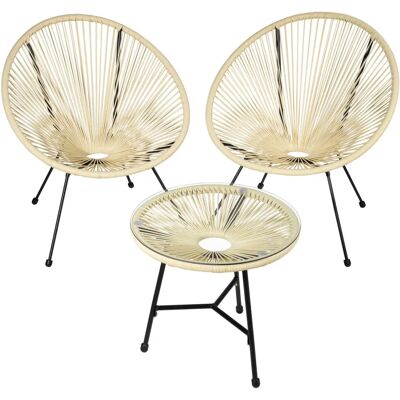 Conjunto de muebles de exterior TecTake 404413 - Estructura resistente en acero Conjunto de muebles de exterior TecTake 404413 - Estructura resistente en acero