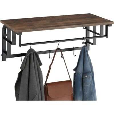 Perchero Westwood de tectake Estilo Industrial Oscuro - Ahorro de Espacio y Fácil de Instalar Perchero Westwood de tectake Estilo Industrial Oscuro - Ahorro de Espacio y Fácil de Instalar