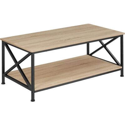 TecTake 404438 Table basse industrielle - Bois clair, Chêne Sonoma - Publicité TecTake 404438 Table basse industrielle - Bois clair, Chêne Sonoma - Publicité