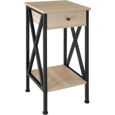 Tectake Dayton Side Table - Light Wood - Industrial Style Tectake Dayton Side Table - Light Wood - Industrial Style