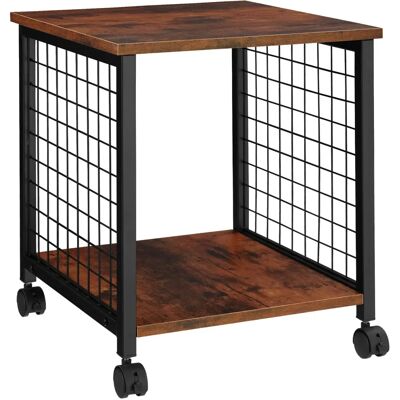 Tectake Gary 40x40x48cm - Industrial Dunkelholz Beistelltisch Tectake Gary 40x40x48cm - Industrial Dunkelholz Beistelltisch