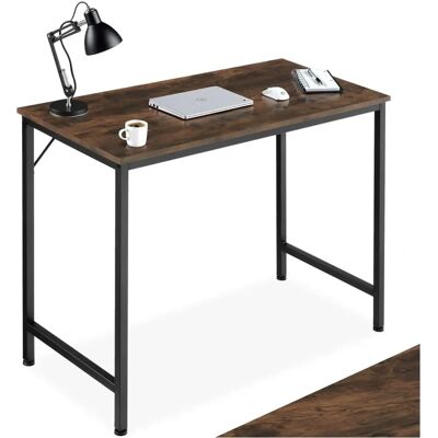 Bureau Jenkins de Tectake - Bois Industriel Foncé - Bureau & Étude - 80cm - Publicité Bureau Jenkins de Tectake - Bois Industriel Foncé - Bureau & Étude - 80cm - Publicité