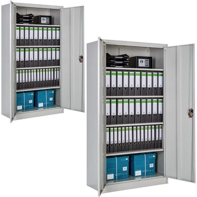 Armoire de TecTake 404475 Gris Acier - 5 Étagères - Publicité Armoire de TecTake 404475 Gris Acier - 5 Étagères - Publicité