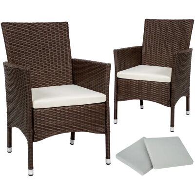 tectake Chaise de Jardin en Poly-Rattan avec Coussin - TT404550 - Publicité tectake Chaise de Jardin en Poly-Rattan avec Coussin - TT404550 - Publicité