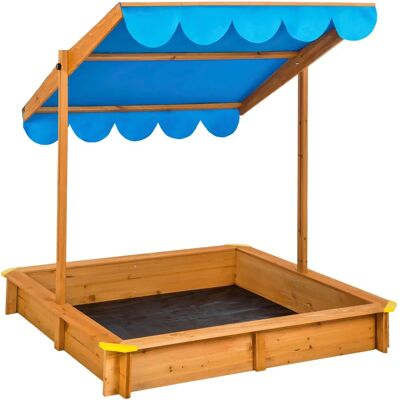 Tectake Sandkasten Emilia mit verstellbarem Dach - Blau Tectake Sandkasten Emilia mit verstellbarem Dach - Blau