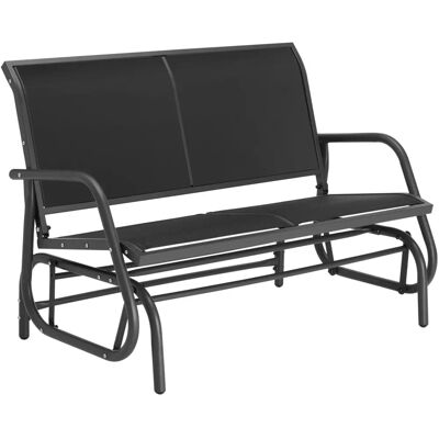 Tectake Greta Gartenbank - 2-Sitzer Schaukel, Schwarz Stahl Tectake Greta Gartenbank - 2-Sitzer Schaukel, Schwarz Stahl