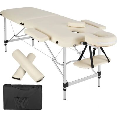 Table de massage tectake 404601 - Portable, 2 zones, aluminium, faux cuir - Publicité Table de massage tectake 404601 - Portable, 2 zones, aluminium, faux cuir - Publicité