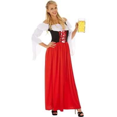 TecTake GmbH Vrouwenfeestdirndl Model 2 - Zwart/Rood TecTake GmbH Vrouwenfeestdirndl Model 2 - Zwart/Rood