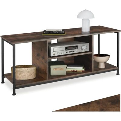 Tectake Mueble TV de Madera Oscura - 120cm, 4 Compartimentos Tectake Mueble TV de Madera Oscura - 120cm, 4 Compartimentos