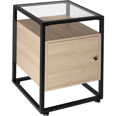Tectake Dudley Nightstand - Industrial Light Wood - Modern Bedside Table Tectake Dudley Nightstand - Industrial Light Wood - Modern Bedside Table