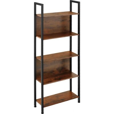 Étagère Industrielle Tectake - Westport 62x24x165,5cm - Bois Foncé - Publicité Étagère Industrielle Tectake - Westport 62x24x165,5cm - Bois Foncé - Publicité