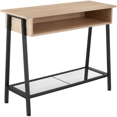 Tectake Tralee Console Table - Light Oak - Industrial Style Tectake Tralee Console Table - Light Oak - Industrial Style