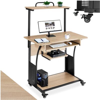 Bureau Informatique Tectake Chêne Sonoma Fife - 4 niveaux - Publicité Bureau Informatique Tectake Chêne Sonoma Fife - 4 niveaux - Publicité