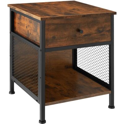 Tectake Killarney Bedside Table - Industrial Dark - Nightstand Tectake Killarney Bedside Table - Industrial Dark - Nightstand