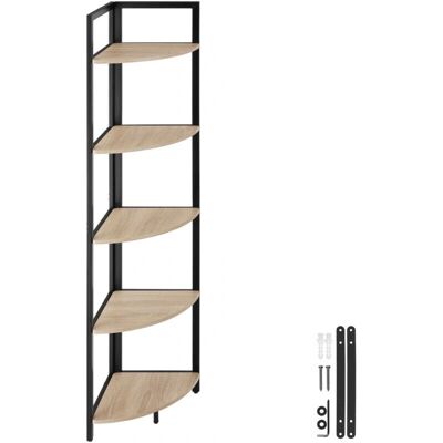 Tectake Eckregal Castlebar - 5 Ebenen Industriehelles Holz Tectake Eckregal Castlebar - 5 Ebenen Industriehelles Holz