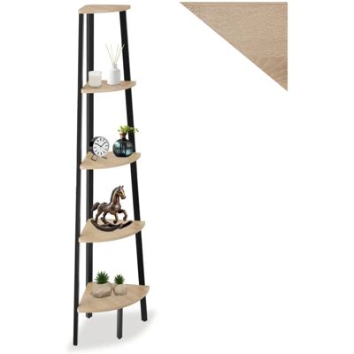 Tectake Portland 5-tier Corner Shelf - Industrial Light Wood Tectake Portland 5-tier Corner Shelf - Industrial Light Wood
