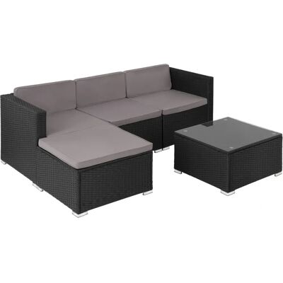 tectake Schwarzer Garten Lounge Set TT404786 tectake Schwarzer Garten Lounge Set TT404786