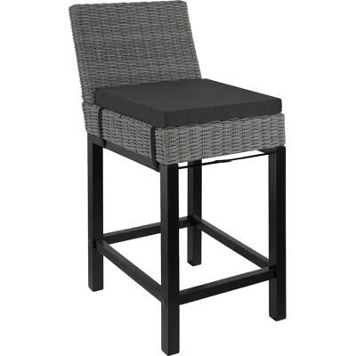 TecTake Outdoor-Stuhl - Grau, Polyester, Aluminium, Gummi TecTake Outdoor-Stuhl - Grau, Polyester, Aluminium, Gummi
