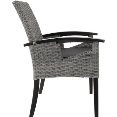 TecTake 404806 Outdoor-Stuhl - Grau, Polyester, Rattan TecTake 404806 Outdoor-Stuhl - Grau, Polyester, Rattan