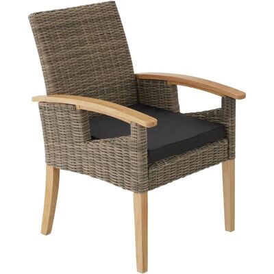 tectake - Rosarno - poly rattan - natural - Gartenstuhl tectake - Rosarno - poly rattan - natural - Gartenstuhl