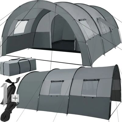 telt Tunnelzelt Roskilde para 6 personas - tienda de campaña, 6 personas - gris claro/gris oscuro telt Tunnelzelt Roskilde para 6 personas - tienda de campaña, 6 personas - gris claro/gris oscuro