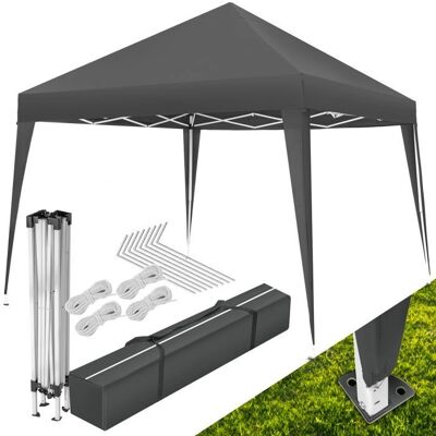 Tectake - Faltbares Pavillon Linosa 3x3 m - grau - Pavillon Tectake - Faltbares Pavillon Linosa 3x3 m - grau - Pavillon