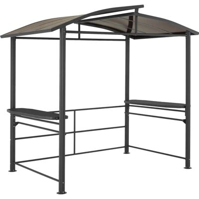 tectake Aluminium Grau Asado 2.4x1.5x2.34m Grillpavillon tectake Aluminium Grau Asado 2.4x1.5x2.34m Grillpavillon