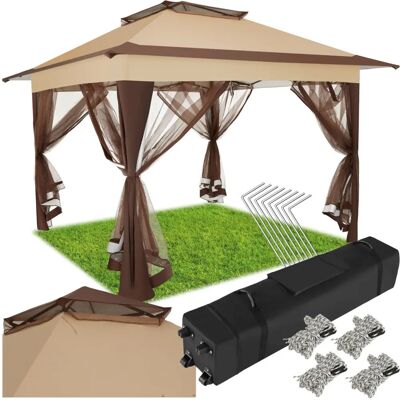 Tectake Carabobo Paviljoen - Opvouwbare tuinpaviljoen, Muggennetten Tectake Carabobo Paviljoen - Opvouwbare tuinpaviljoen, Muggennetten