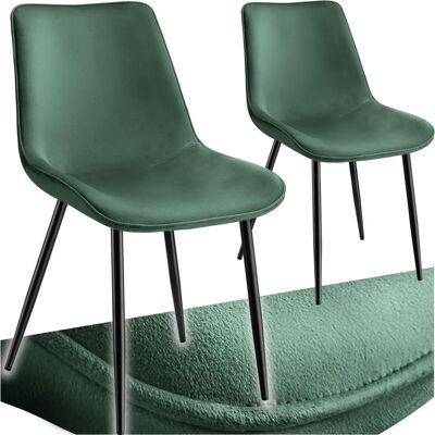 Chaises de salle à manger Monroe en Velours - Confortables & Élégantes - 2 pcs - Publicité Chaises de salle à manger Monroe en Velours - Confortables & Élégantes - 2 pcs - Publicité