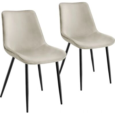 Sillas de comedor Monroe de terciopelo TECTAKE - Modernas y elegantes Sillas de comedor Monroe de terciopelo TECTAKE - Modernas y elegantes