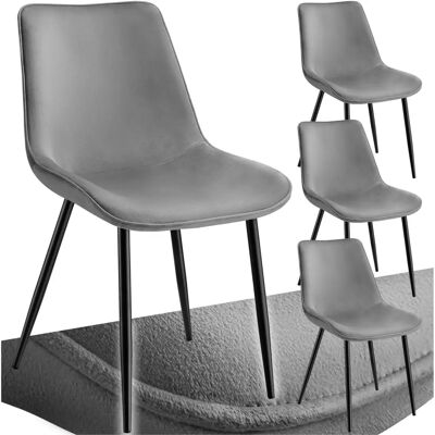 Chaises de salle à manger Monroe en velours - Ensemble moderne - Publicité Chaises de salle à manger Monroe en velours - Ensemble moderne - Publicité