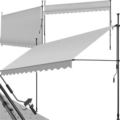 Tectake - Höhenverstellbarer Balkonmarkise - Vertikaler Sonnenschutz - Manuell, 350x180cm Tectake - Höhenverstellbarer Balkonmarkise - Vertikaler Sonnenschutz - Manuell, 350x180cm