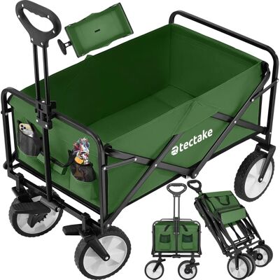 Chariot de jardin Tectake - Structure en acier pliable, capacité 80kg, vert - Publicité Chariot de jardin Tectake - Structure en acier pliable, capacité 80kg, vert - Publicité